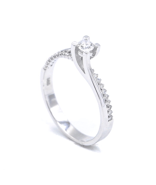 AR3279 inel aur alb cu diamant