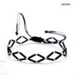 Bratara aur cu snur negru reglabil, AR3942, cu bilute din aur 14K 2,5 mm si Miyuki - imagine 7