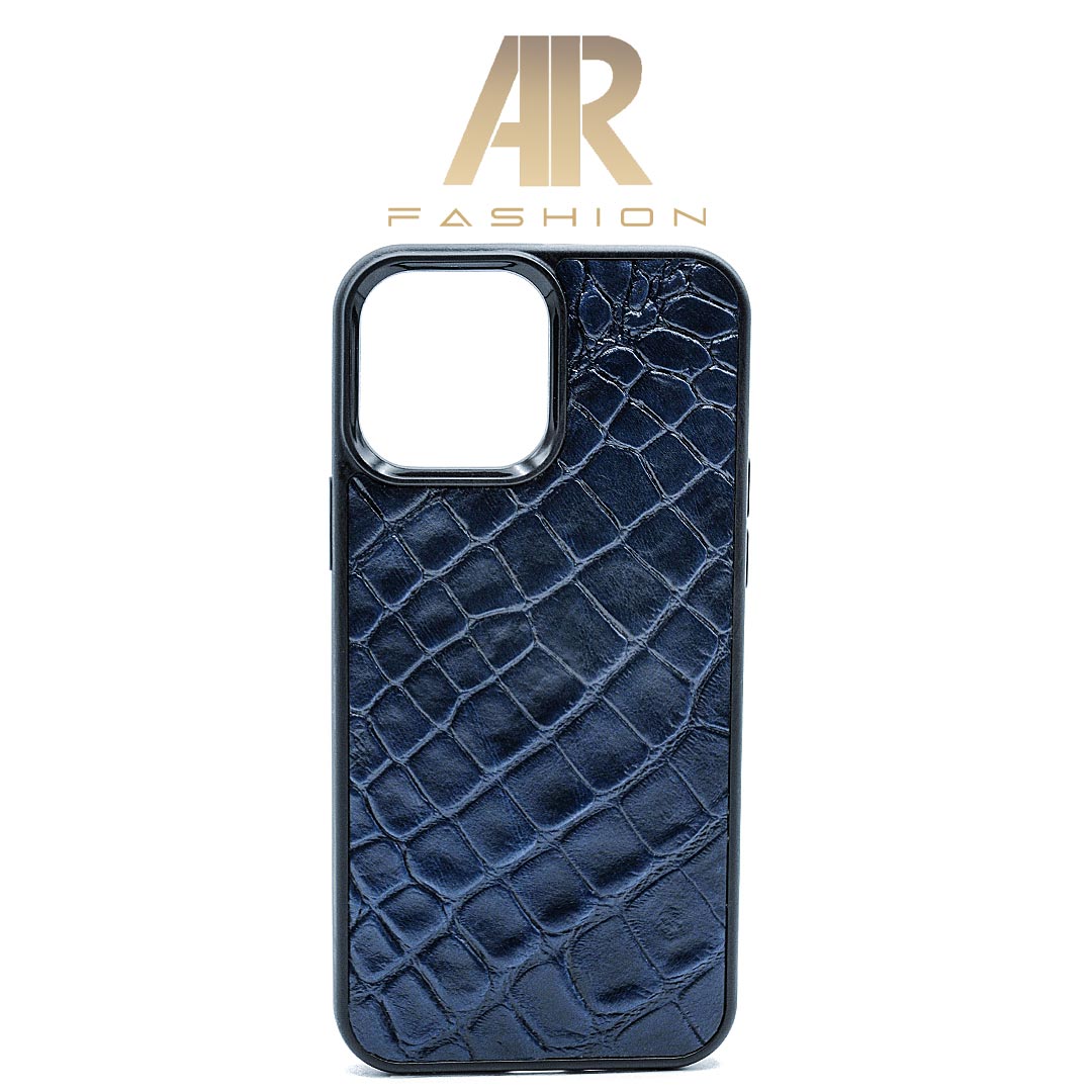 Husa iPhone 13 Pro Max Piele Embosată Croco Rubber