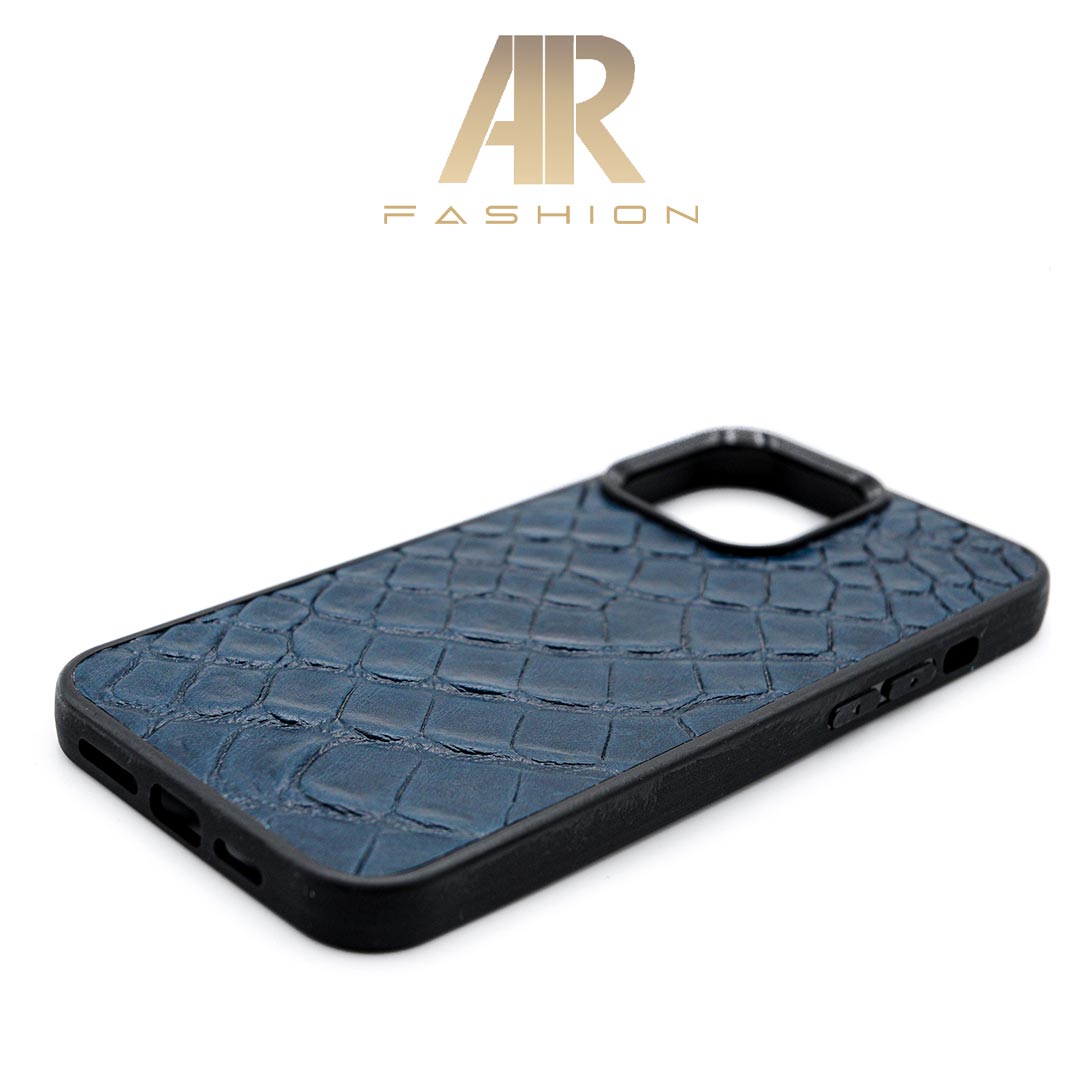 Husa iPhone 13 Pro Max Piele Embosată Croco Rubber