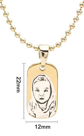 AR3839 lantisor din inox cu pandantiv army personalizat gravura