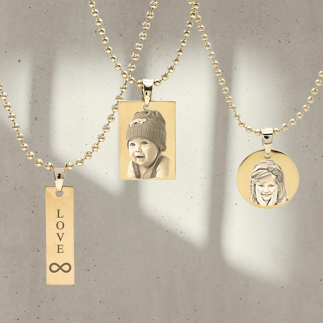 Lantisoare personalizate inox placate cu aur 24k