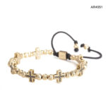 Bratara aur cu snur model deosebit ARJewels AR4051