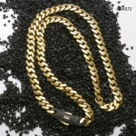 AR4072 Lant aur Monaco Chain cu cristale de zirconiu natural negre