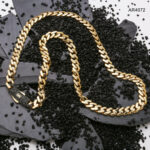 AR4072 Lant aur Monaco Chain cu cristale de zirconiu natural negre