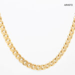 AR4072 Lant aur Monaco Chain cu cristale de zirconiu natural negre
