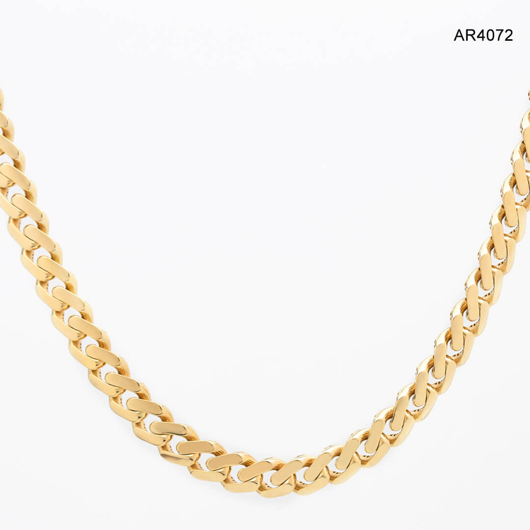 AR4072 Lant aur Monaco Chain cu cristale de zirconiu natural negre