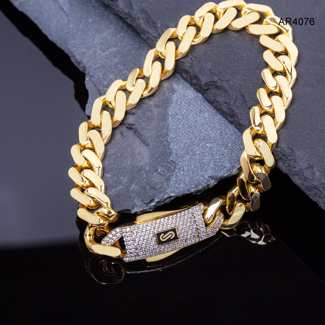 AR4076 bratara aur Monaco chain cuban link