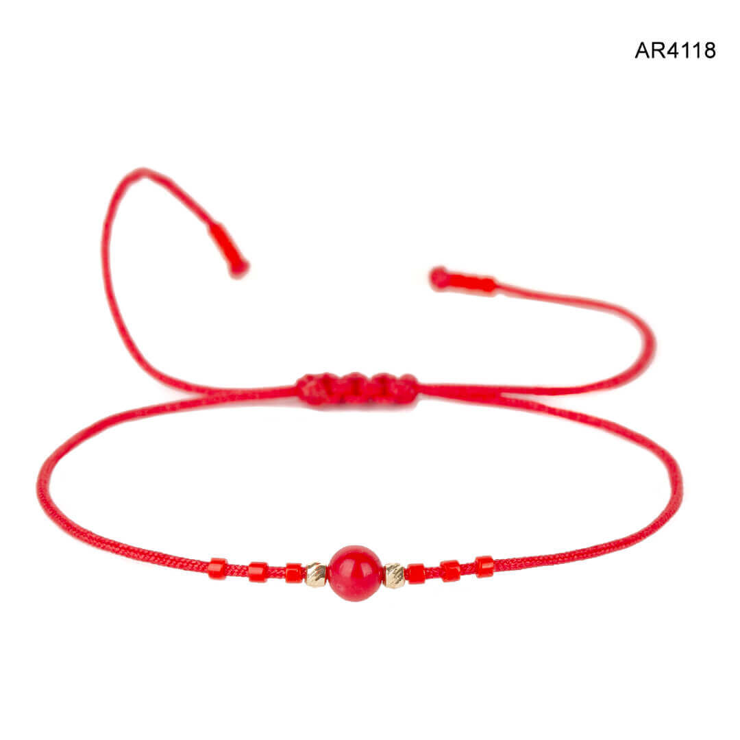 AR4118 bratara aur, pietre miyuki 2mm, bile aur 2mm, coral 4mm