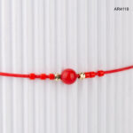 AR4118 bratara aur, pietre miyuki 2mm, bile aur 2mm, coral 4mm