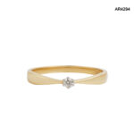 Inel Aur 14K cu Diamant Natural 0,04CT [AR4294] - imagine 2