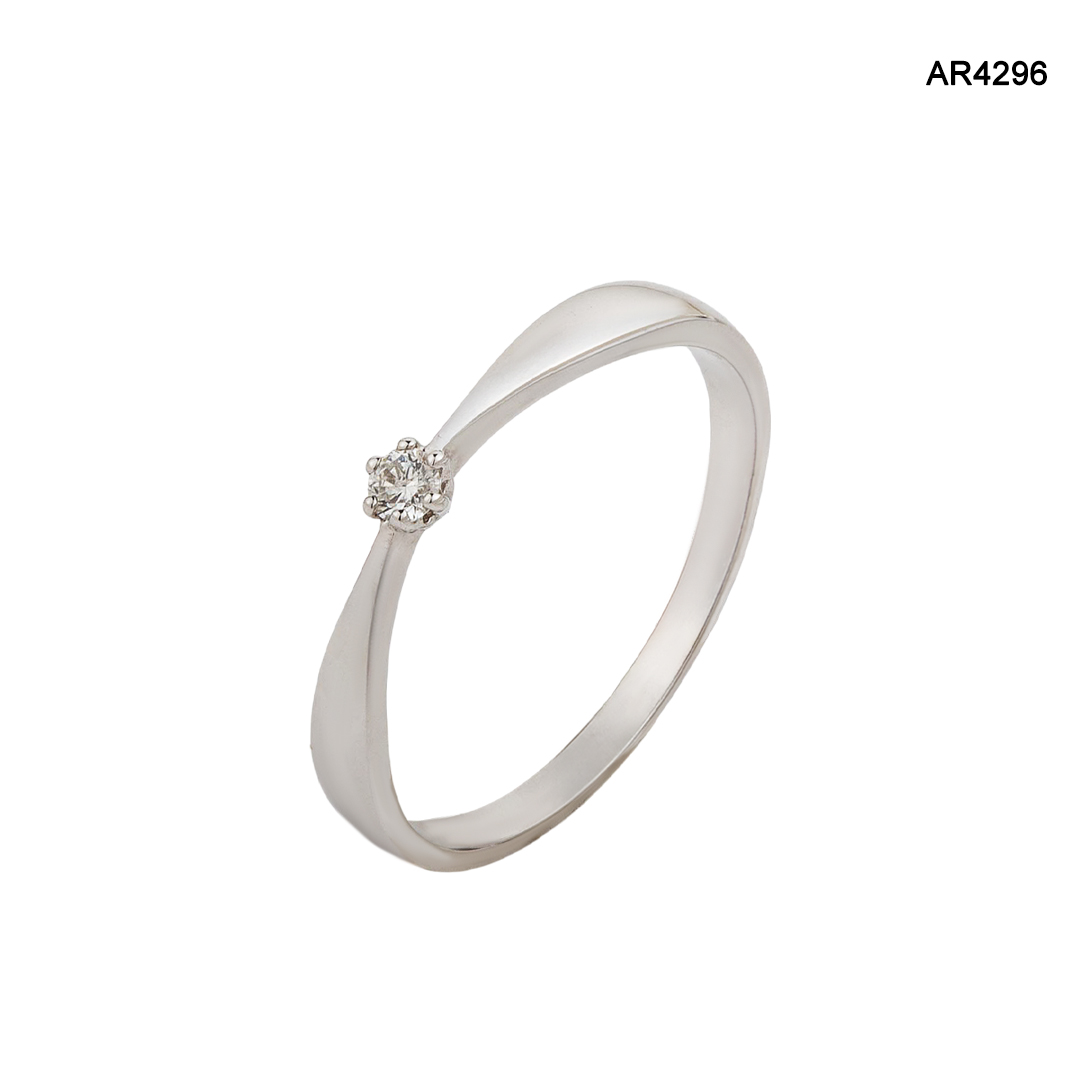 Inel Aur 14K cu Diamant Natural 0,04CT [AR4296]