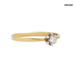 Inel Aur 14K cu Diamant Natural 0,10CT [AR4300] - imagine 3