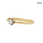 Inel Aur 14K cu Diamant Natural 0,10CT [AR4300] - imagine 2