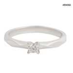 Inel Aur 14K cu Diamant Natural 0,10CT [AR4302] - imagine 4