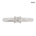 Inel Aur 14K cu Diamant Natural 0,10CT [AR4302] - imagine 3