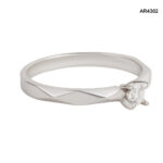Inel Aur 14K cu Diamant Natural 0,10CT [AR4302] - imagine 2