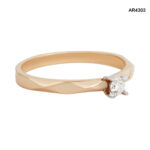 Inel Aur 14K cu Diamant Natural 0,10CT [AR4303] - imagine 3