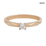 Inel Aur 14K cu Diamant Natural 0,10CT [AR4303] - imagine 2