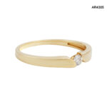Inel Aur 14K cu Diamant Natural 0,08CT [AR4305] - imagine 3