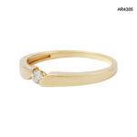 Inel Aur 14K cu Diamant Natural 0,08CT [AR4305] - imagine 4