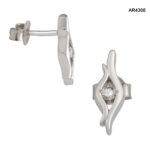 Cercei Aur 14K cu Diamante Naturale 0,04CT [AR4308] - imagine 2