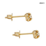 Cercei Aur 14K cu Diamante Naturale 0,16CT [AR4311] - imagine 2