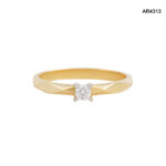 Inel Aur 14K cu Diamant Natural 0,10CT [AR4313] - imagine 2