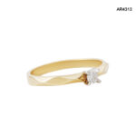 Inel Aur 14K cu Diamant Natural 0,10CT [AR4313] - imagine 4