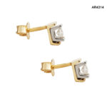 Cercei Aur 14K cu Diamante Naturale 0,20CT [AR4314] - imagine 3