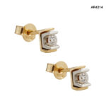 Cercei Aur 14K cu Diamante Naturale 0,20CT [AR4314] - imagine 2