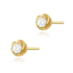 Cercei Aur 14K cu Diamant Natural 0.10 ct [AR4294] - imagine 3
