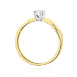 Inel Aur 14K cu Diamant Natural 0.25 ct [AR4292] - imagine 3