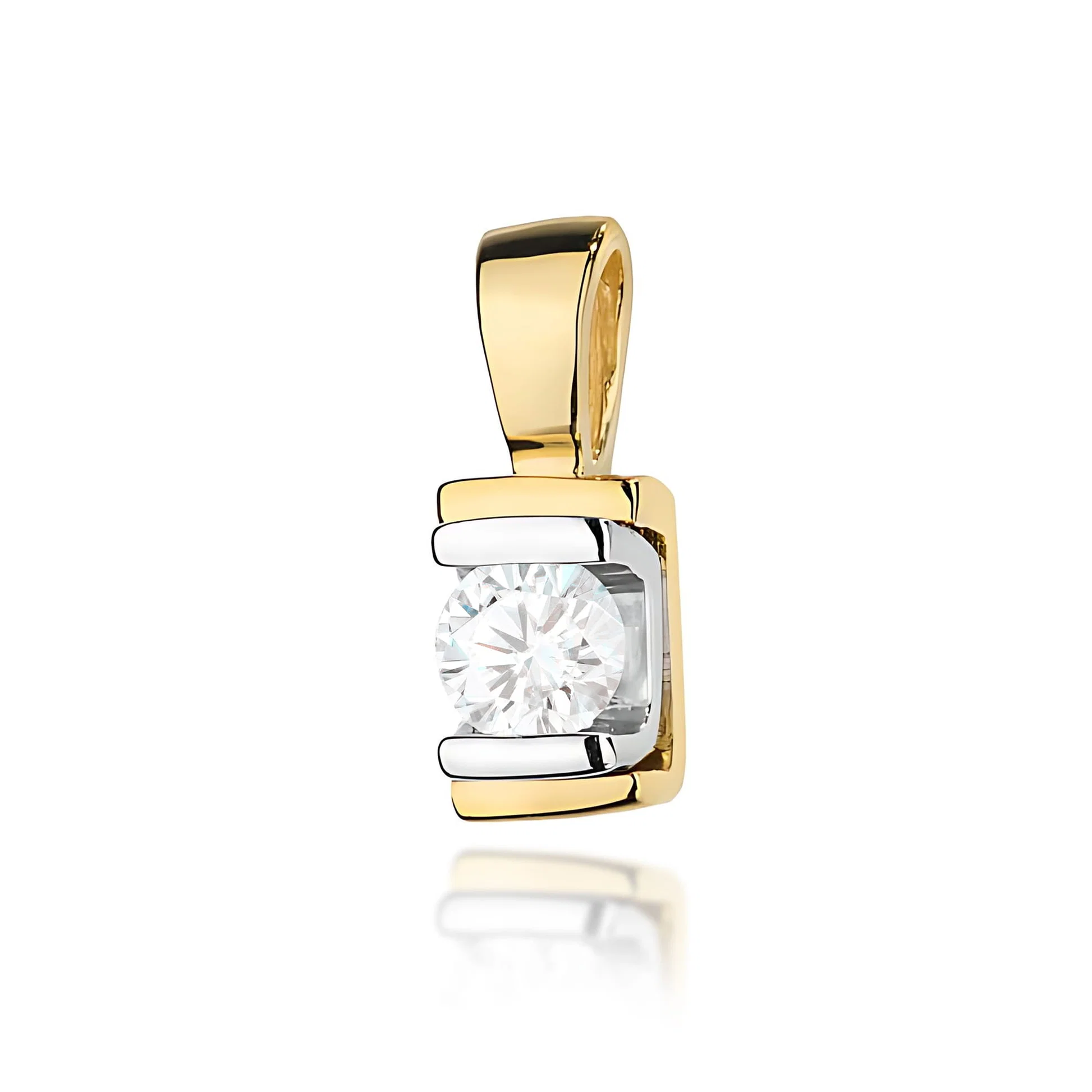 Pandantiv Aur 14K cu Diamant Natural 0.10 ct [AR4293]