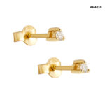 Cercei Aur 14K cu Diamante Naturale 0,16CT [AR4316] - imagine 2