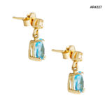 Cercei Aur 14K cu Diamante Naturale 0,04CT [AR4327] - imagine 3