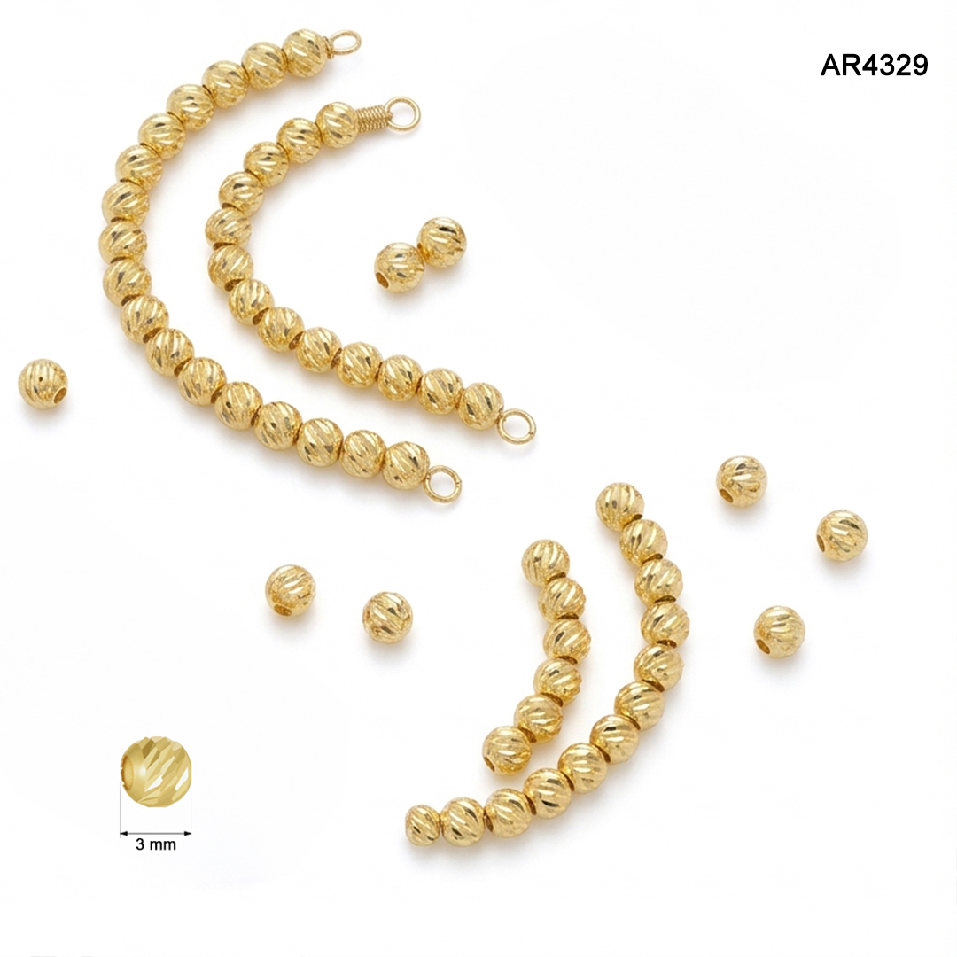 Bile din aur 3mm STRIATE [AR4329]